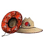 FOCO Mens Nfl Team Logo Floral Lifeguard Beach Sun Straw Hat, Team Logo