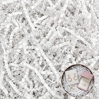 VANJETO White Crinkle Paper Filler 1/2 LB Shredded Paper for Gift Baskets | Perfect for Bridesmaid Proposal Gifts, Easter Baskets, Wedding & Christmas Decor, Crinkle Cut Gift Box & Bag Filler Stuffing