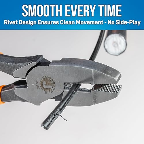 Vista 8 de Jonard Tools JIC-685 Alicates para electricista con funda Cooper y extractor de cinta de pescado para cobre, aluminio y otros metales blandos, 9-1/2