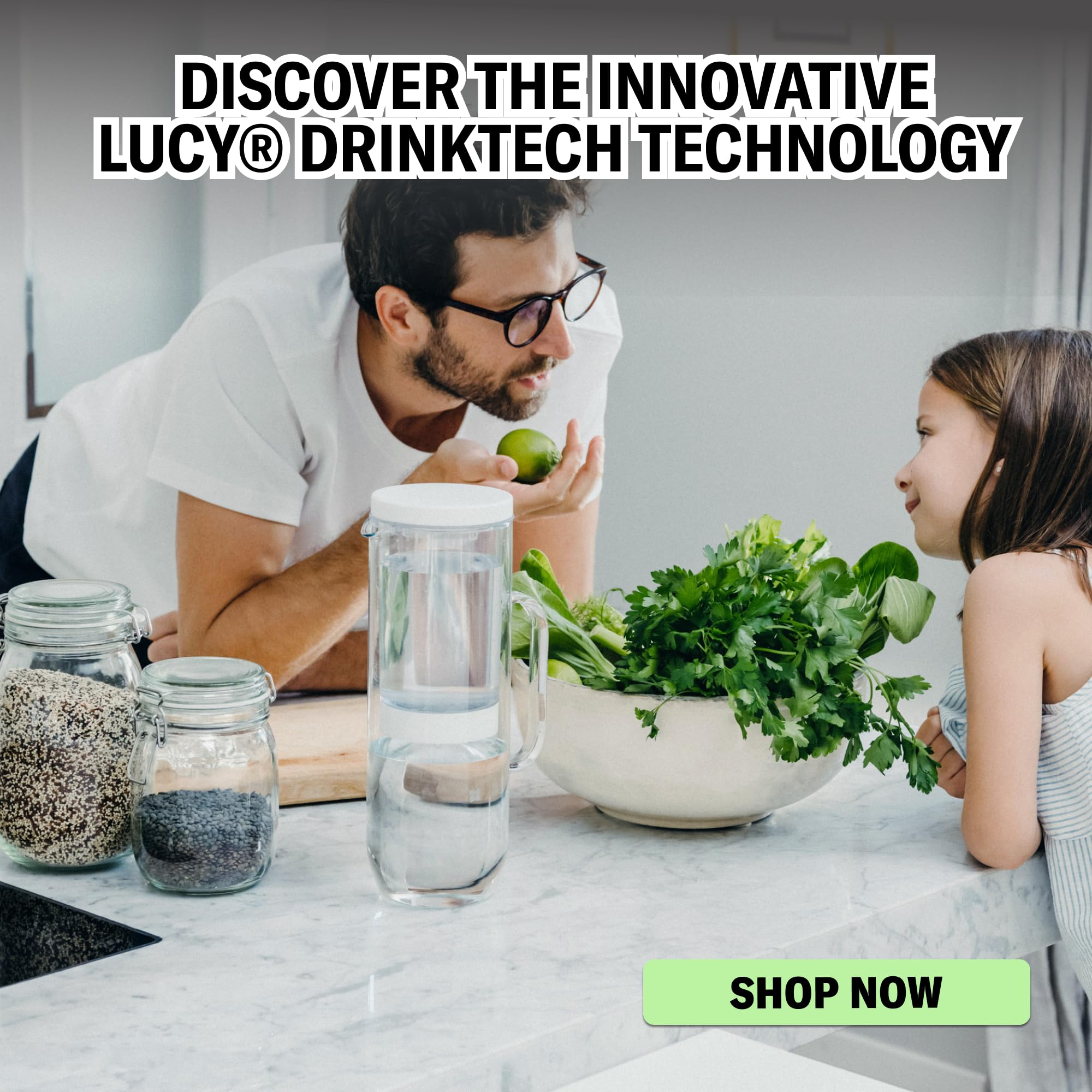 LUCY® 3x Filtri Clarity Pad per Caraffa Filtrante LUCY® - Filtro Depuratore Acqua, Carboni Attivi - Purificatore acqua per la rimozione di cloro, inquinanti vari e metalli pesanti