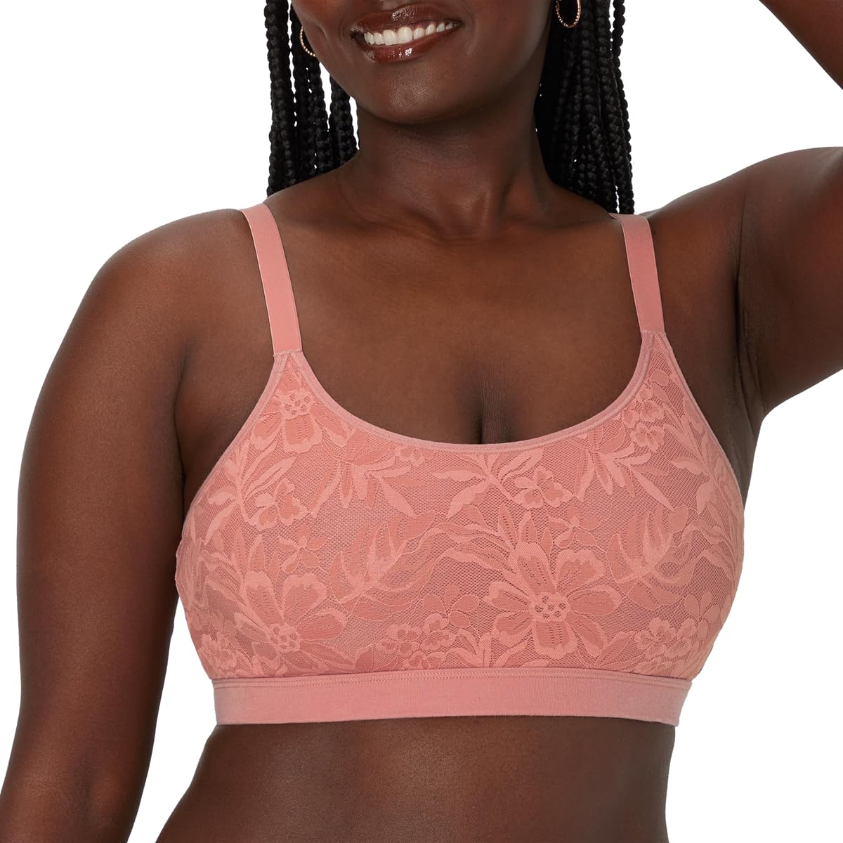 Bali Bralette para mujer, sujetadores inalámbricos modales de algodón para mujer, encaje transpirable, correas de sujetador convertibles