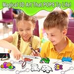 skyenchant Aqua 3D Puffy Art Kit for Kids, Paint by Number Craft with Inflatable Animals, Creative Gift for Girls & Boys Ages 4-10, Christmas Birthday Stocking Stuffer (Animal World)