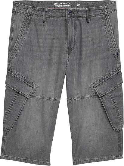 TOM TAILOR 男士灰色牛仔短裤 Bermuda 32191 经典五袋 30码 舒适休闲