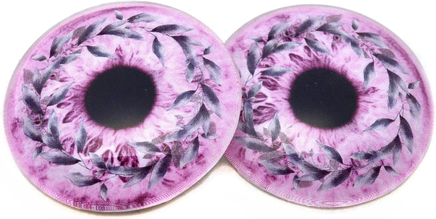 Fall Leaves Dragon Glass Eye Cabochons for Pendant Making Wire Wrapped Jewelry Faux Craft Taxidermy or Sculptures (60mm)