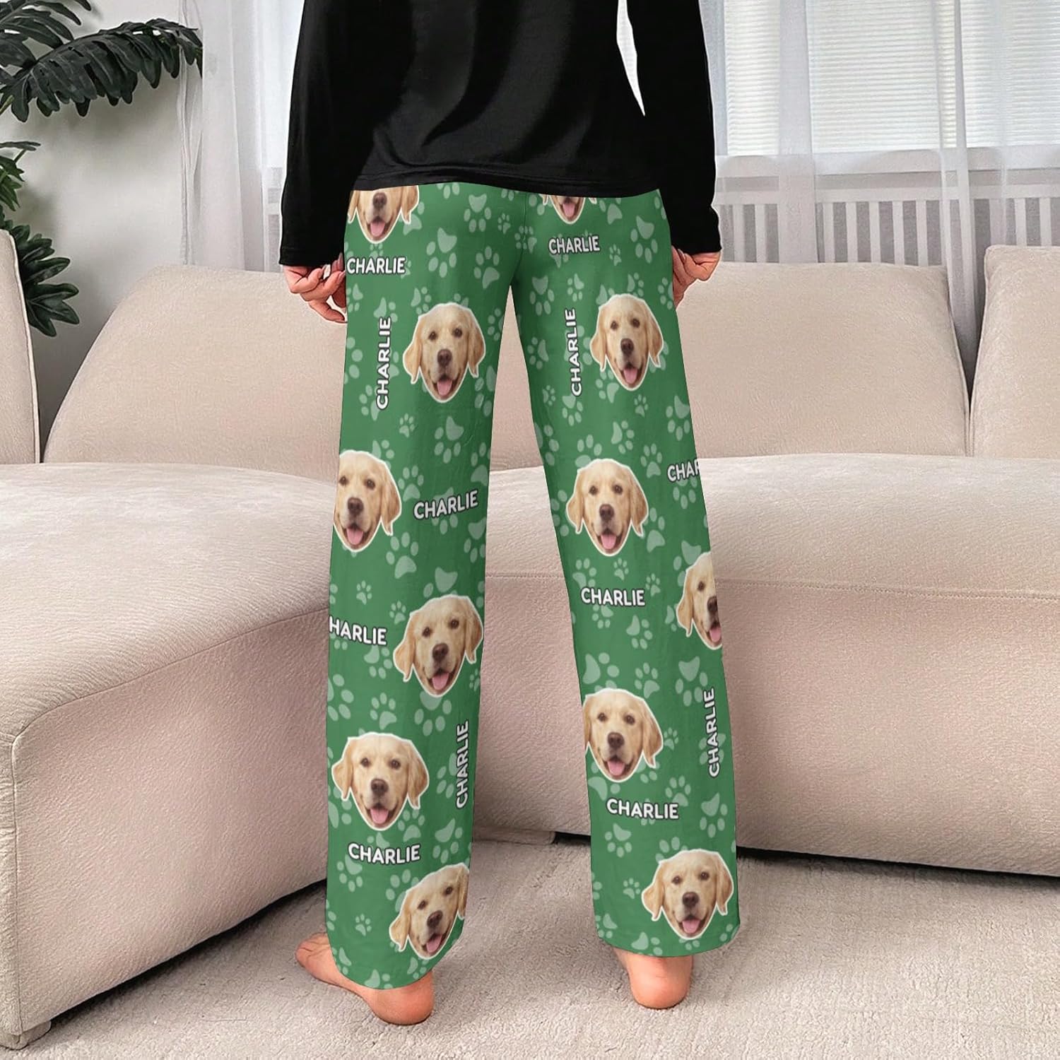 Custom Pajamas Pants with Photo for Men Women:Made in USA Personalized Pajama Trousers,Gifts for Wife Husband - Image 5