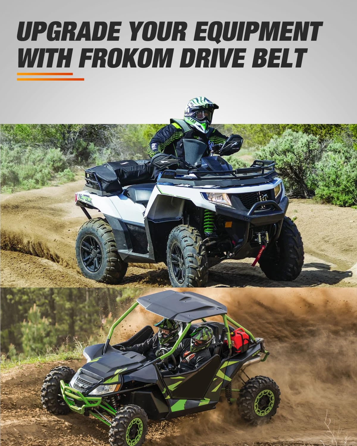 Frokom Drive Belt Fit for Arctic Cat 350, 425 2011-2012, 366 2008-2011, Alterra 400, 500 2016-2017, Prowler 500, XC450, XC450, XR 500, Replaces 0823-228