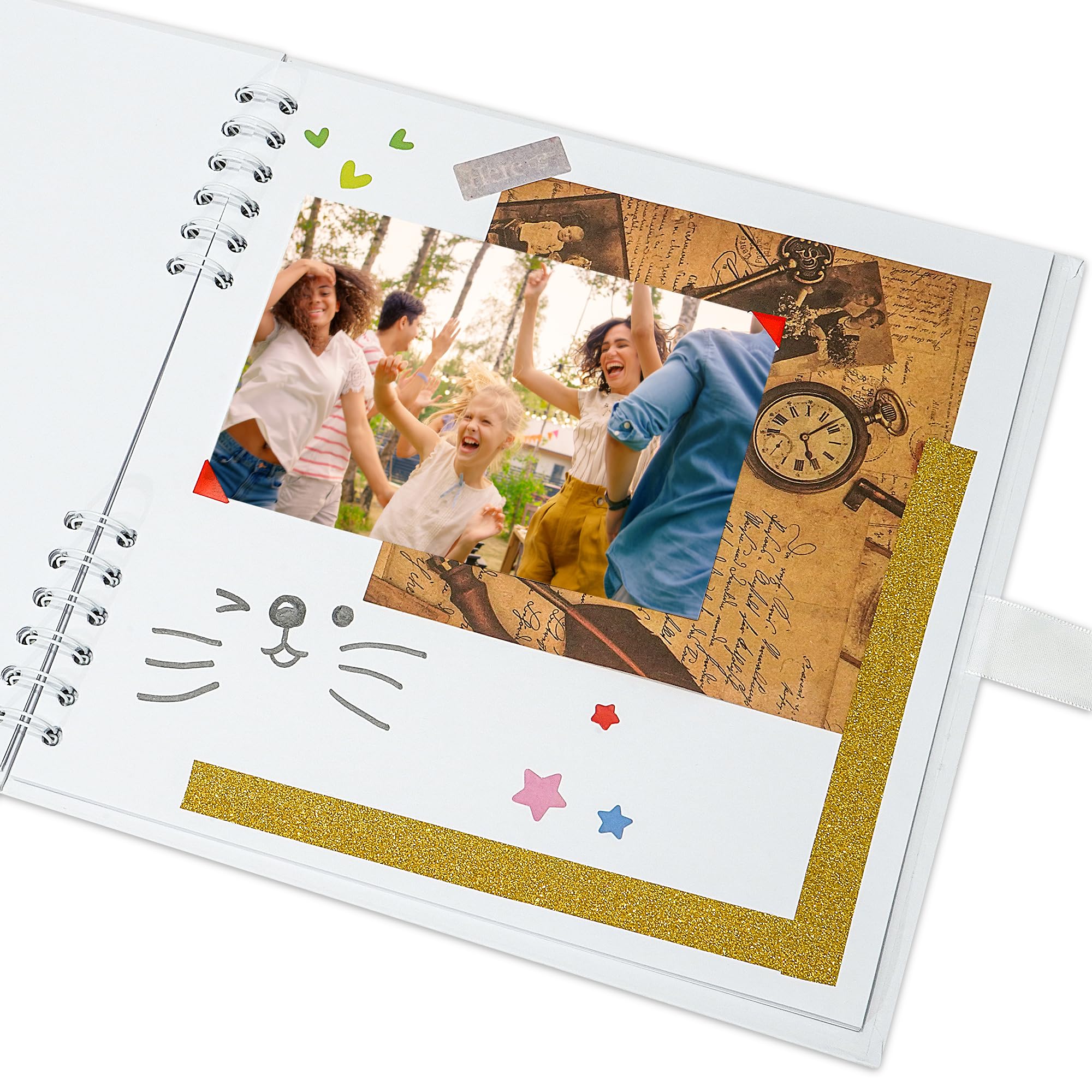 Vienrose Album fotograficzny 21,5 x 15 cm 40 stron różowy różowy album na zdjęcia do projektowania siebie