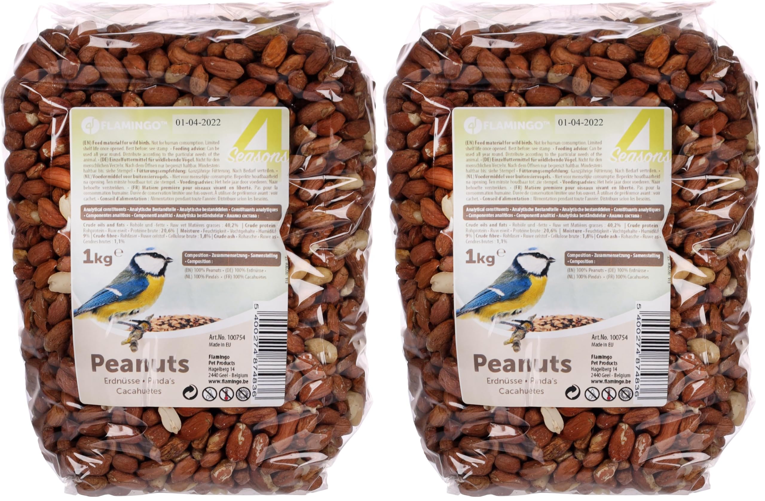 Semillas para Pájaros – Cacahuetes Pelados 1kg comedero pájaros Exterior - 3