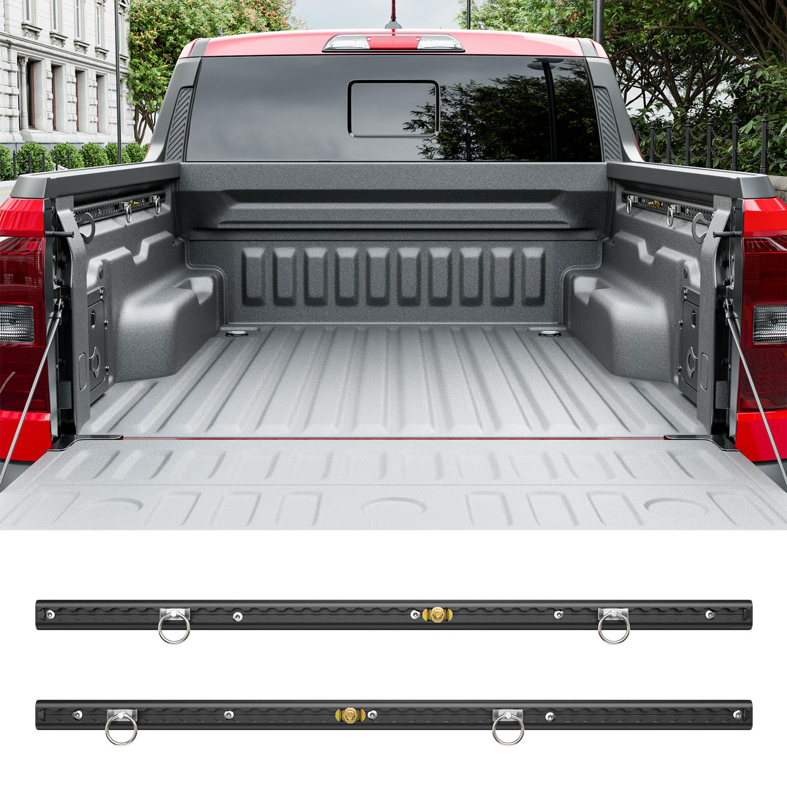 SZYANG Trail Rail System Compatible with 2022-2025 Ford Maverick Truck Bed Rail System Tie Down Rails Replacement for 2022-2025 Ford Maverick