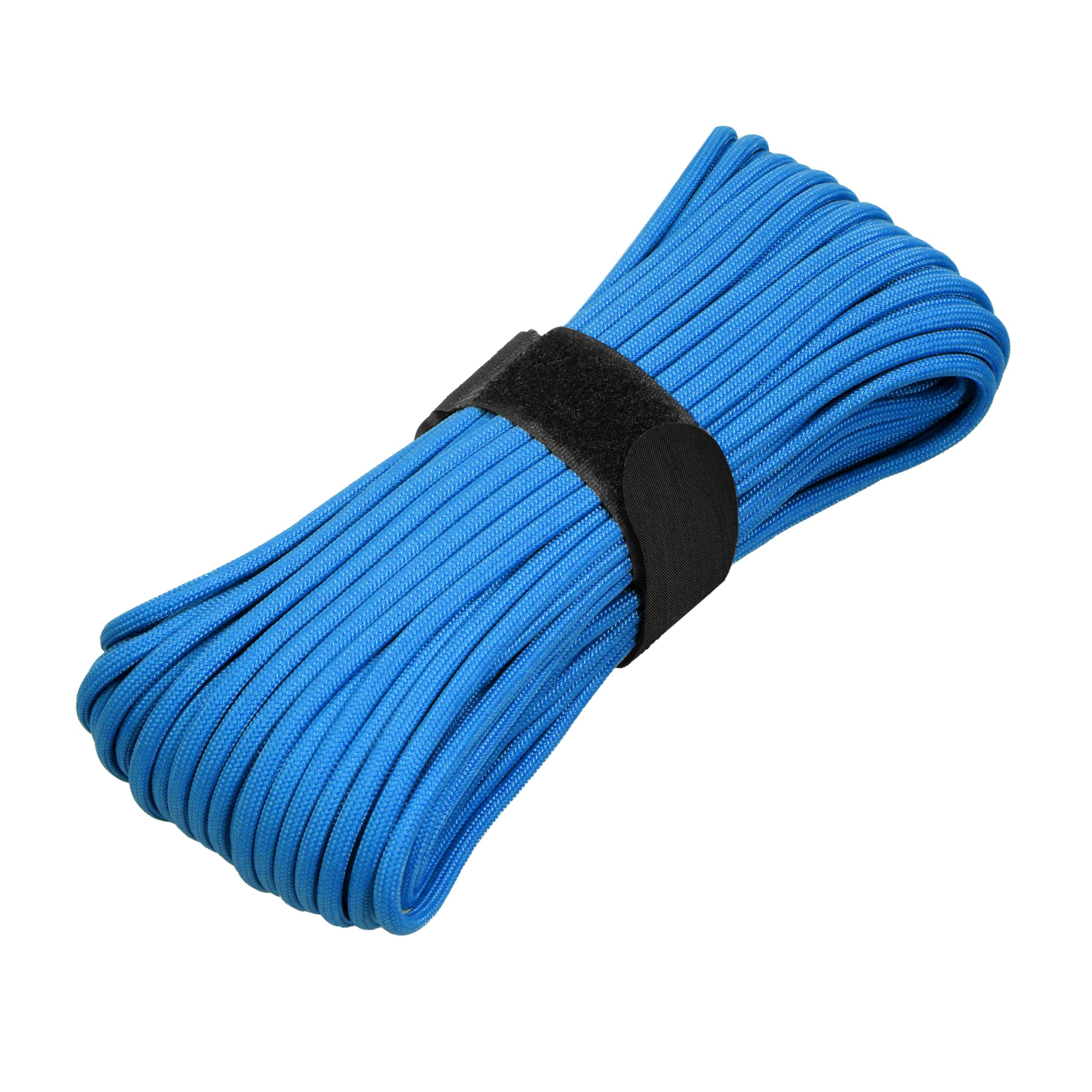 31m Paracord 550 Cord Rope 7 Strand Nylon Parachute Cord 4 mm Survival Cord for Camping Hiking DIY Emergency Black Green Red Blue (blue, 31m)