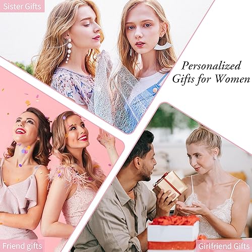 Miniatura 6 de YOOLIFE 2 bolsas de maquillaje para mujeres, bolsa de maquillaje, neceser cosmético, hermana, hija, niña, mejor amiga, regalos de cumpleaños,