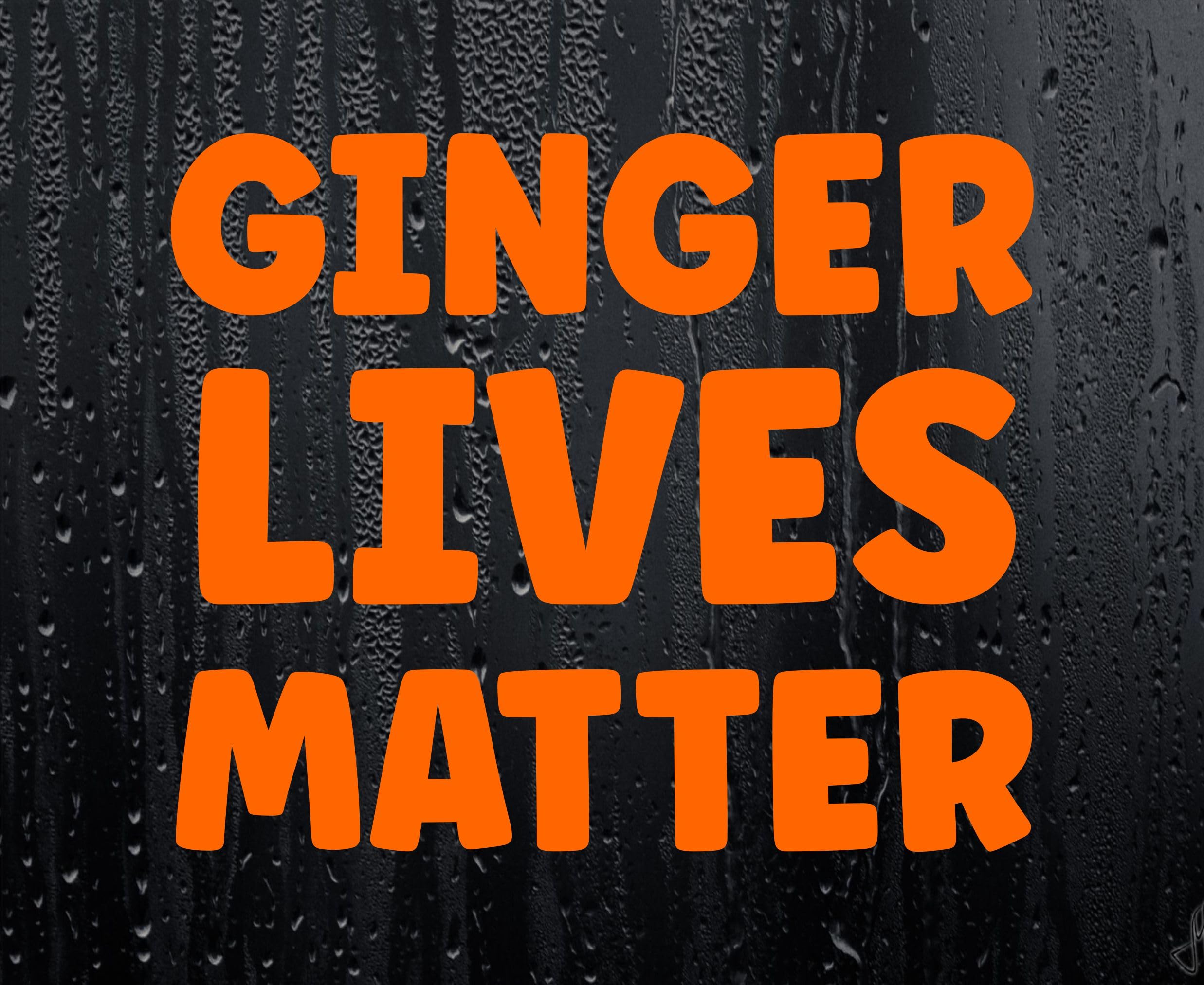 Decalarama Orange Car Sticker Ginger Lives Matter Funny Nice Cute Redhead Novelty Van Window Bumper Boot Door Decal