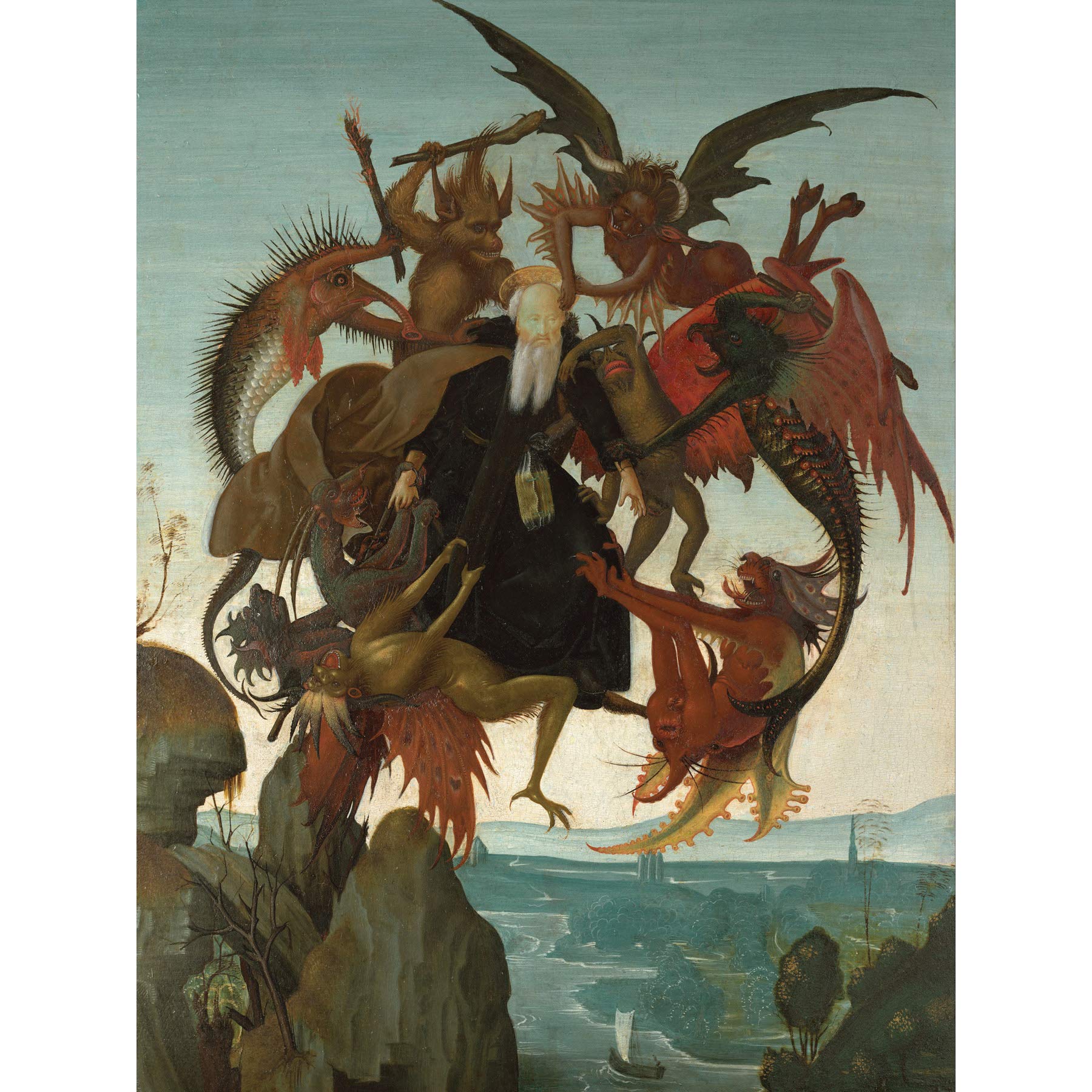 Artery8 Michelangelo Buonarroti Torment St Anthony Painting Premium Wall Art Canvas Print 18X24 Inch