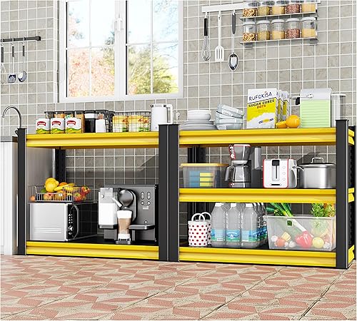 Miniatura 7 de Estantería de garaje resistente de 48 pulgadas de ancho, estantes de almacenamiento de garaje ajustables de 1650 libras, estantes de almacenamiento