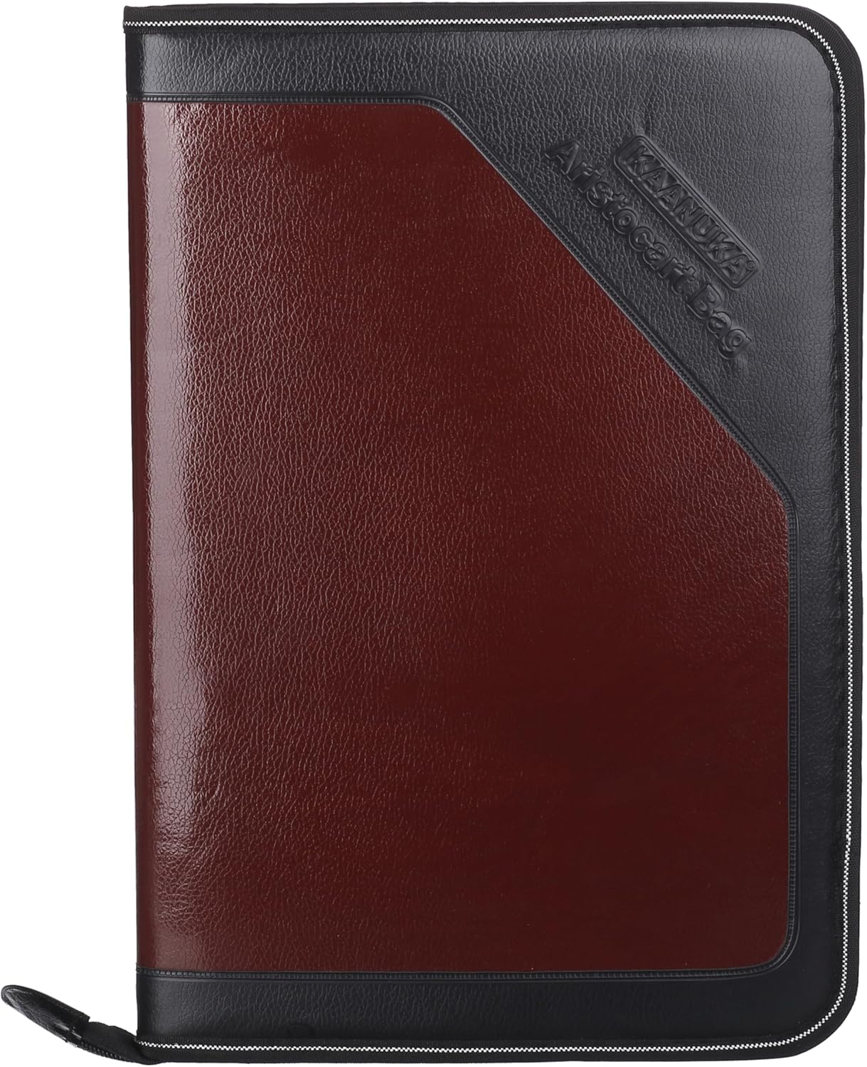PU Leather Executive Portfolio File Folder – Legal Size Document Holder with 24 Leafs/Pockets, Certificate Organizer, Professional Zip File for Office, School & Business Use