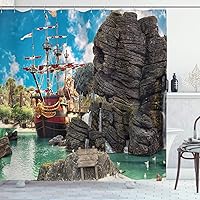 Vista 18 de Ambesonne Cortina de ducha de caballo, potente semental de Appaloosa, elegante estampado equino de campeón de sangre pura real, juego de decoración