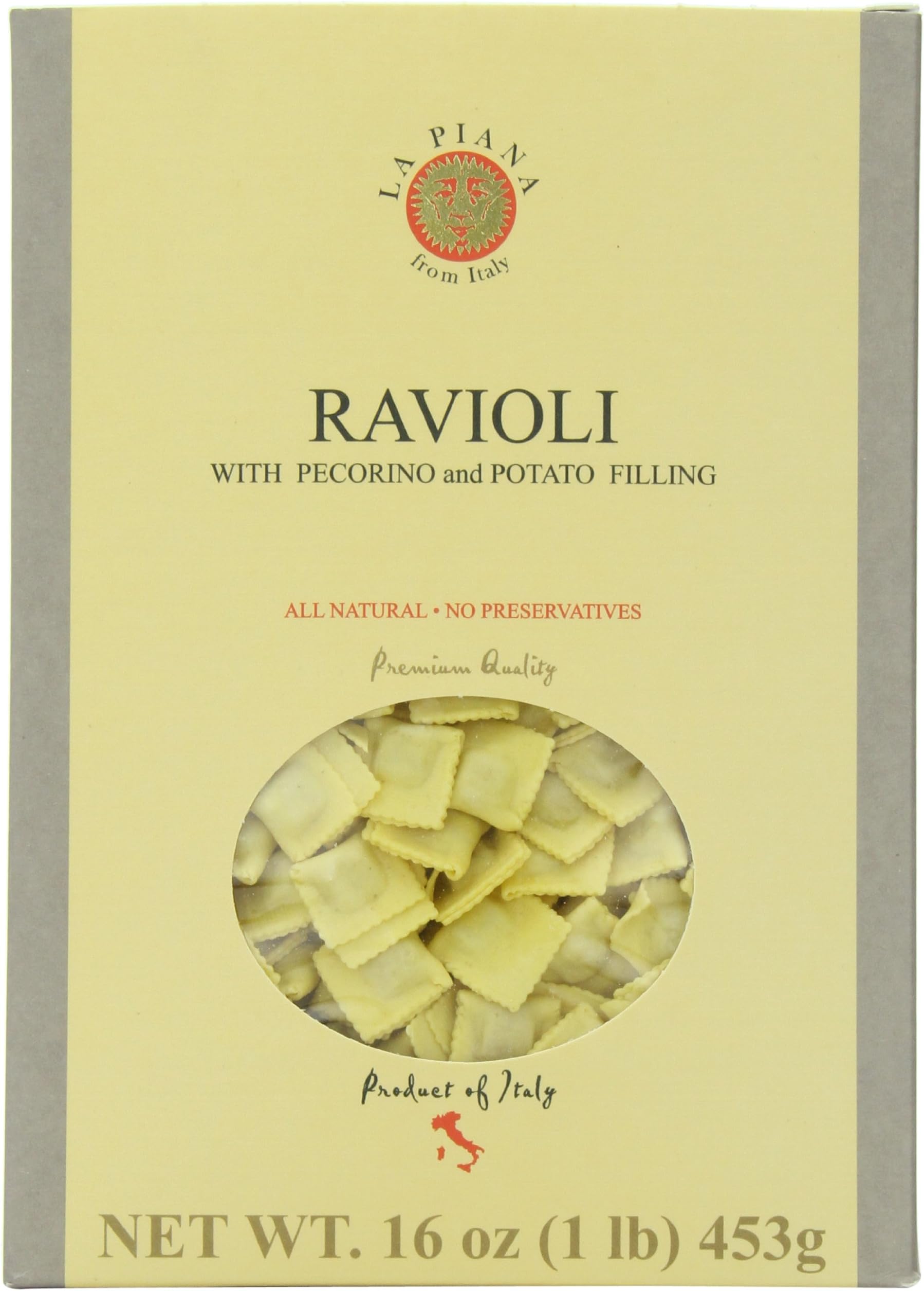 La Piana Ravioli With Potato And Pecorino Filling, 16-Ounce Boxes (Pack of 3)