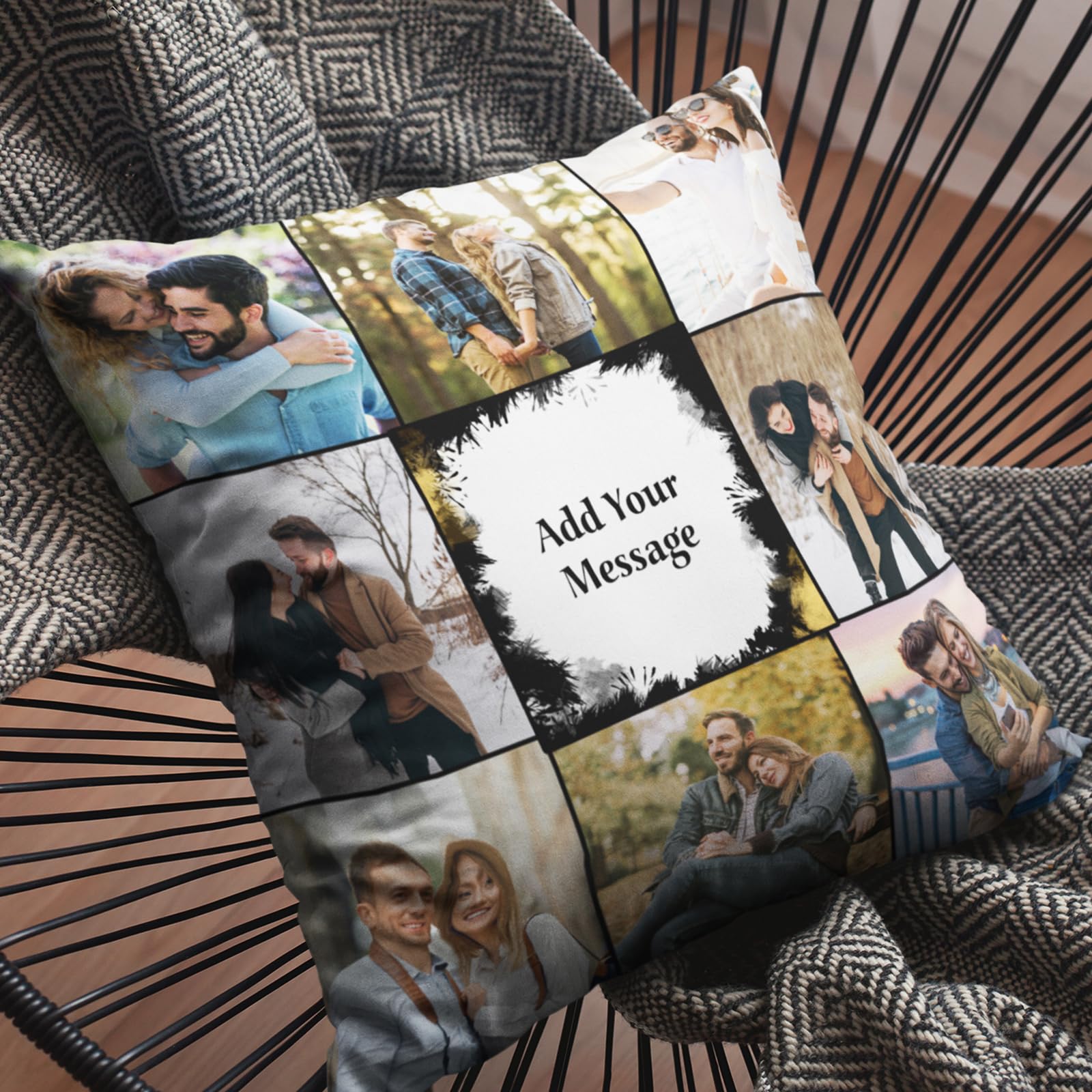 Personalized Photo Pillow Simple Drawing Funny Couple Gift For Valentine’s Day