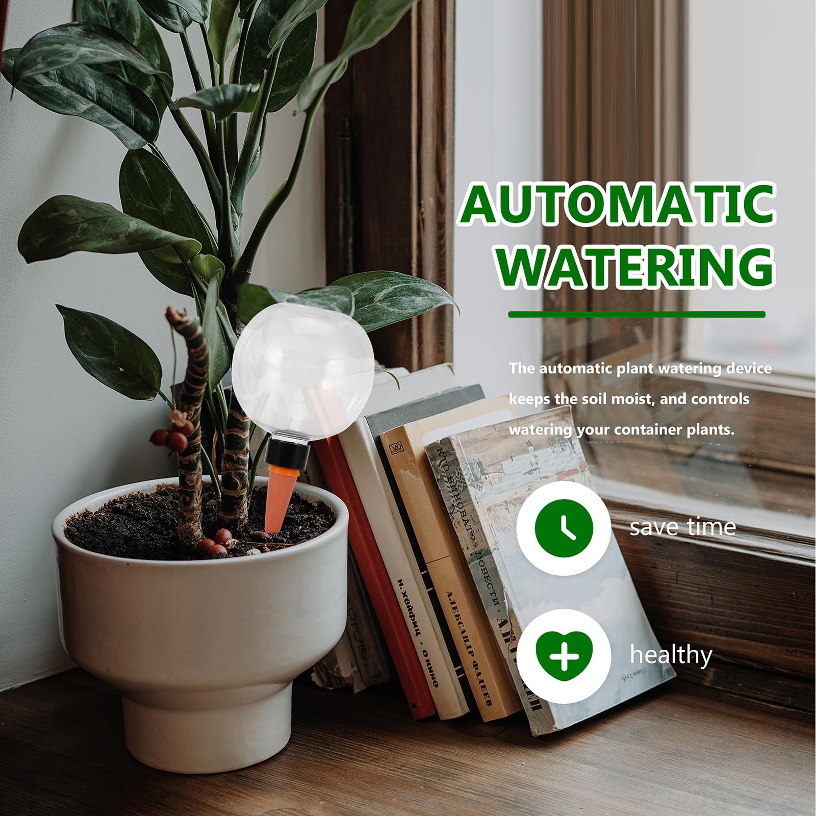 8 Stück Bewässerungskugeln 500ml, Automatische Pflanzen Bewässerung, Wasserspender Pflanzen zur Automatischen Bewässerung von Zimmer und Gartenpflanzen