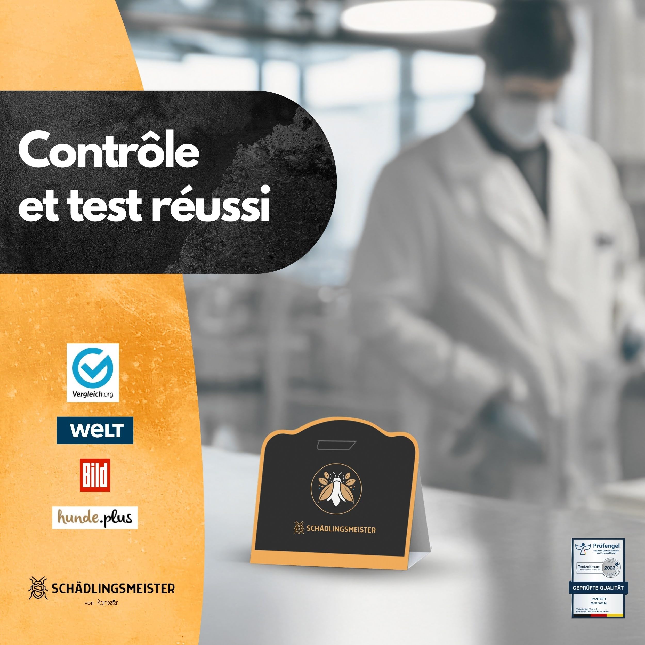 Panteer Lot de 6 pièges à Mites Contre 2 Types de Mites pour Garde-Robe et Alimentaires