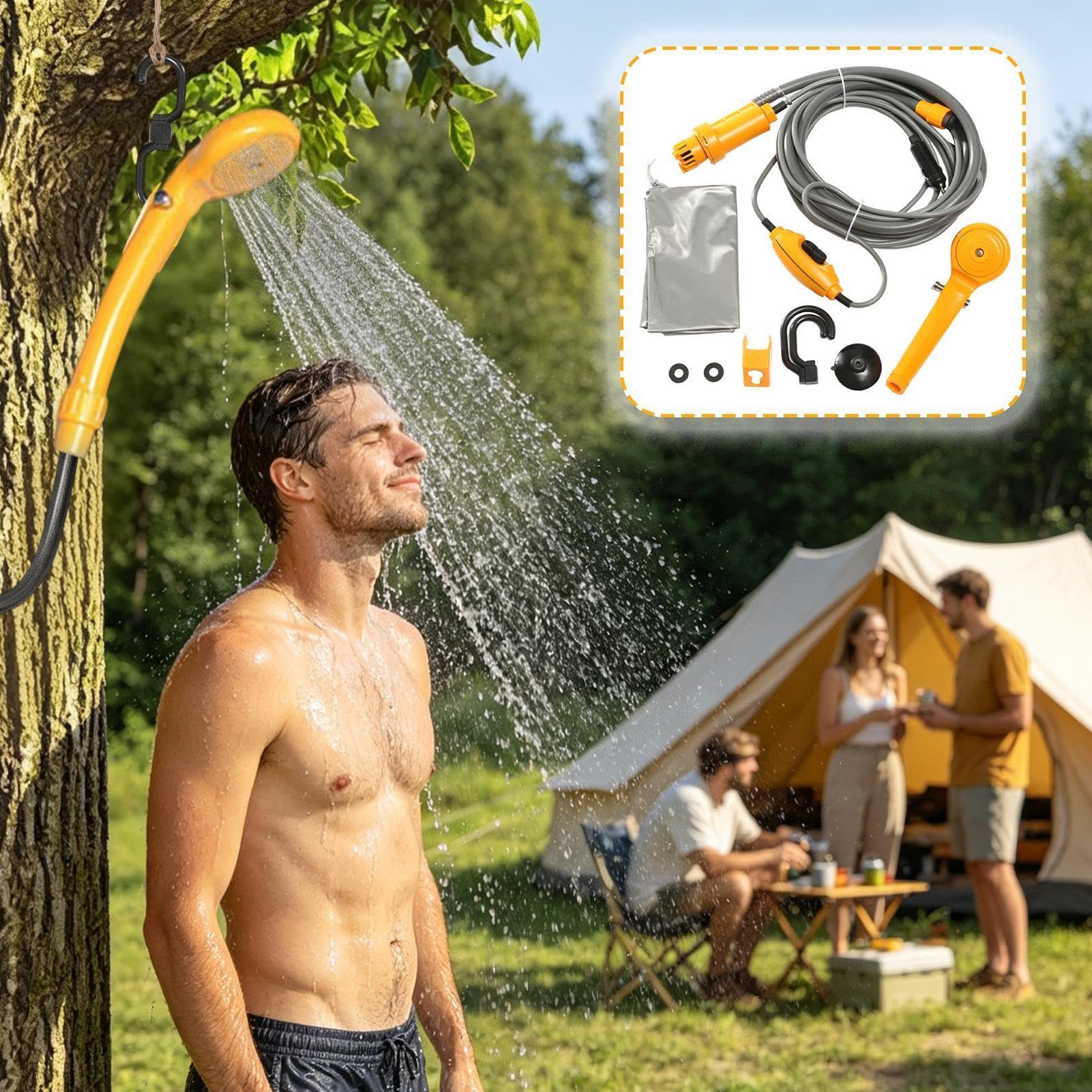 Prysznic Przenośny Wielofunkcyjny 12V Elektryczny Przenośny