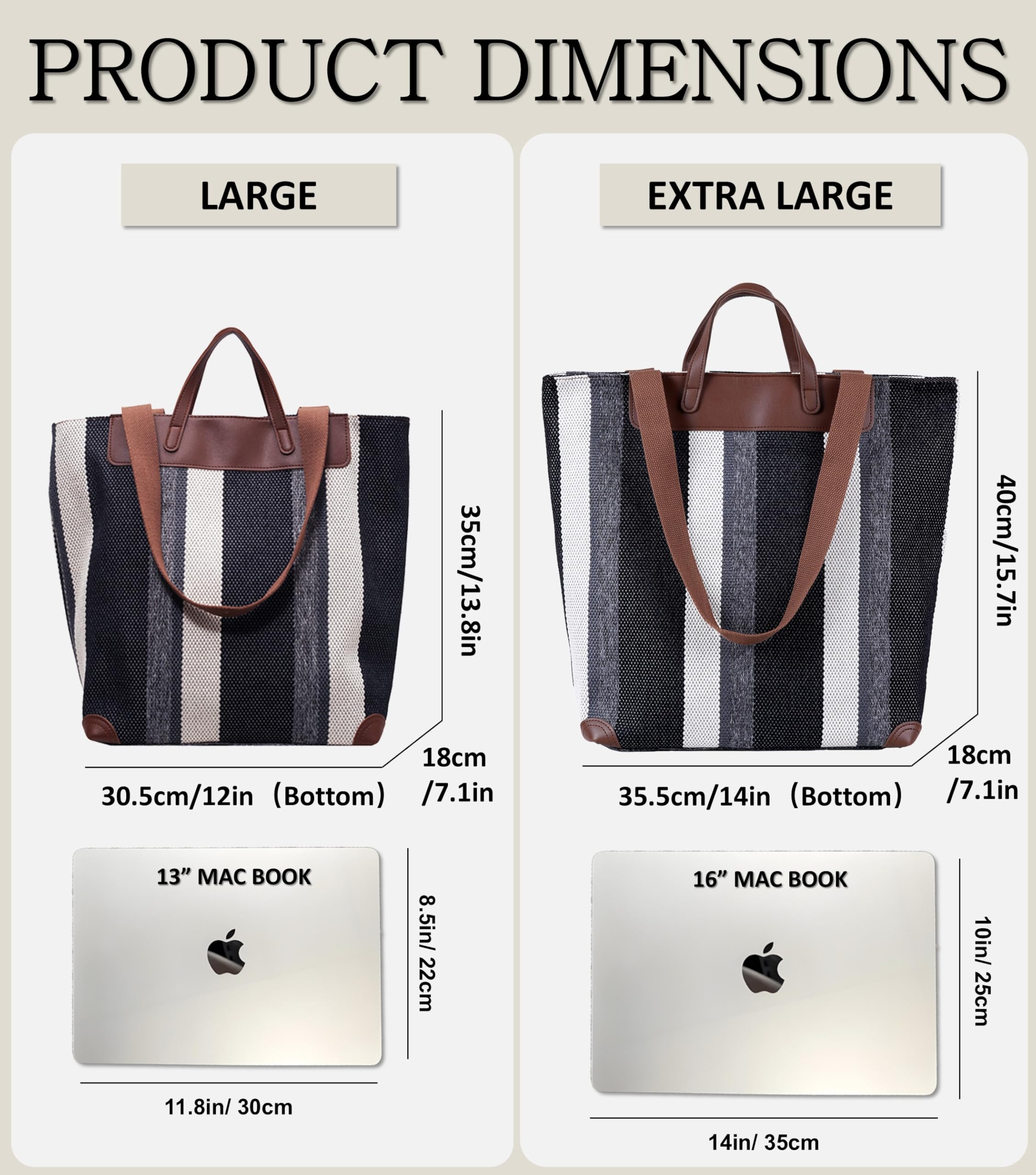 HFLZBRO Borsa da lavoro grande da donna – Borsa a tracolla in tela per ufficio e uso quotidiano, borsa a spalla con ampio spazio di archiviazione