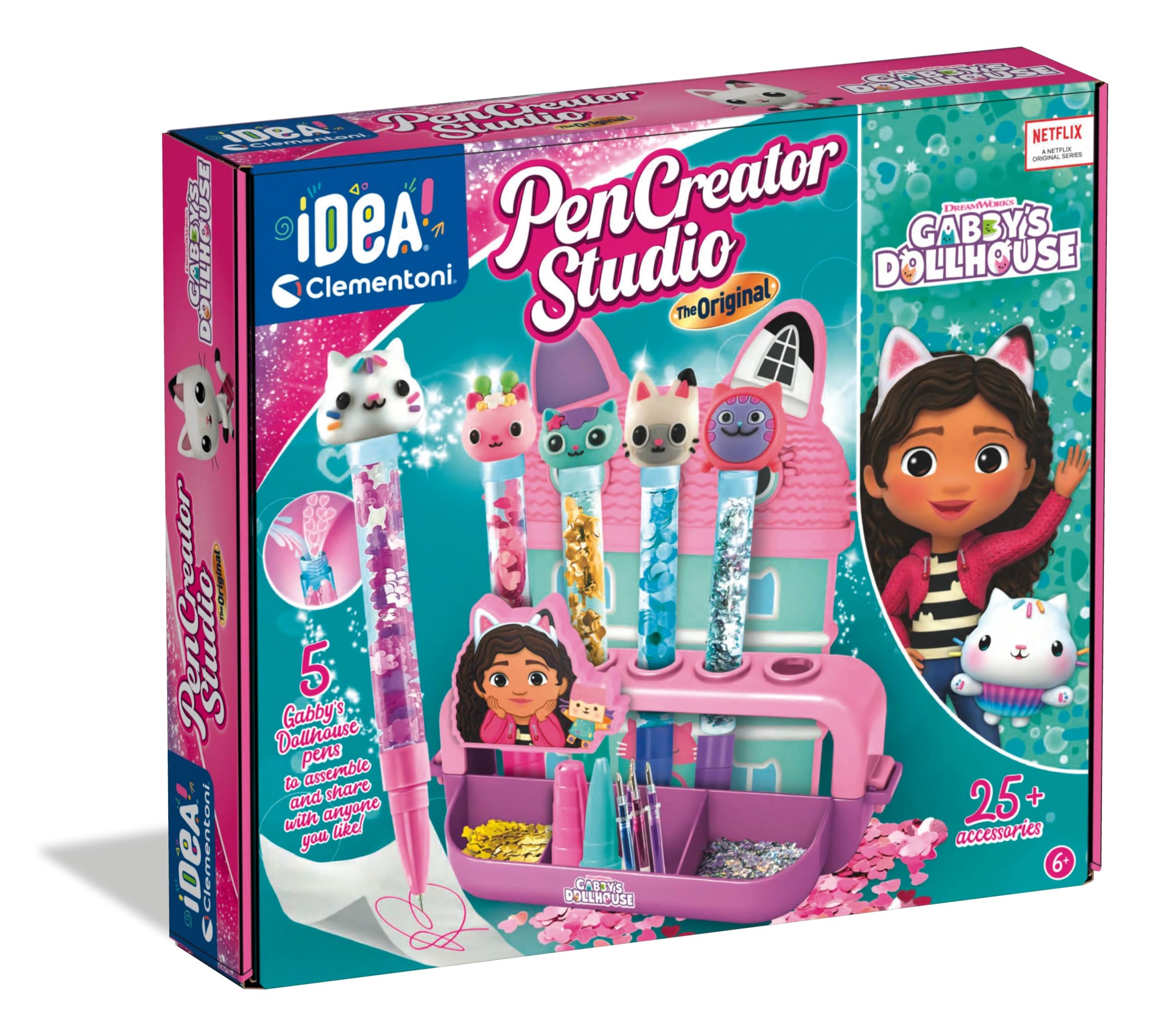 Clementoni Gabbys Pen Lab  Create Beautiful Gabbys Dollhouse Pens with Accessories and Character Toppers for Kids 6+