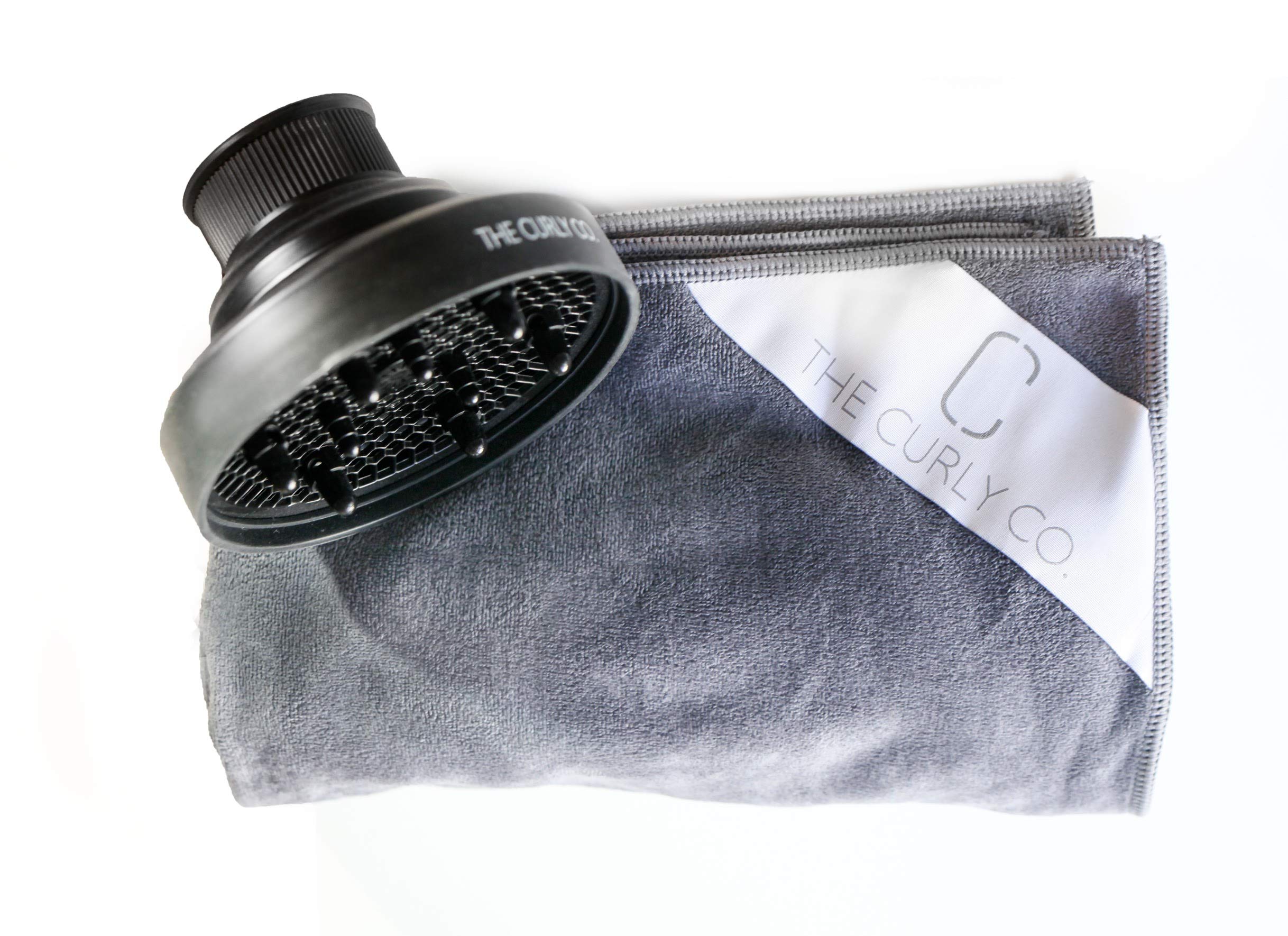 The Curly Co. Duo Collapsible Diffuser and Hair Towel Set