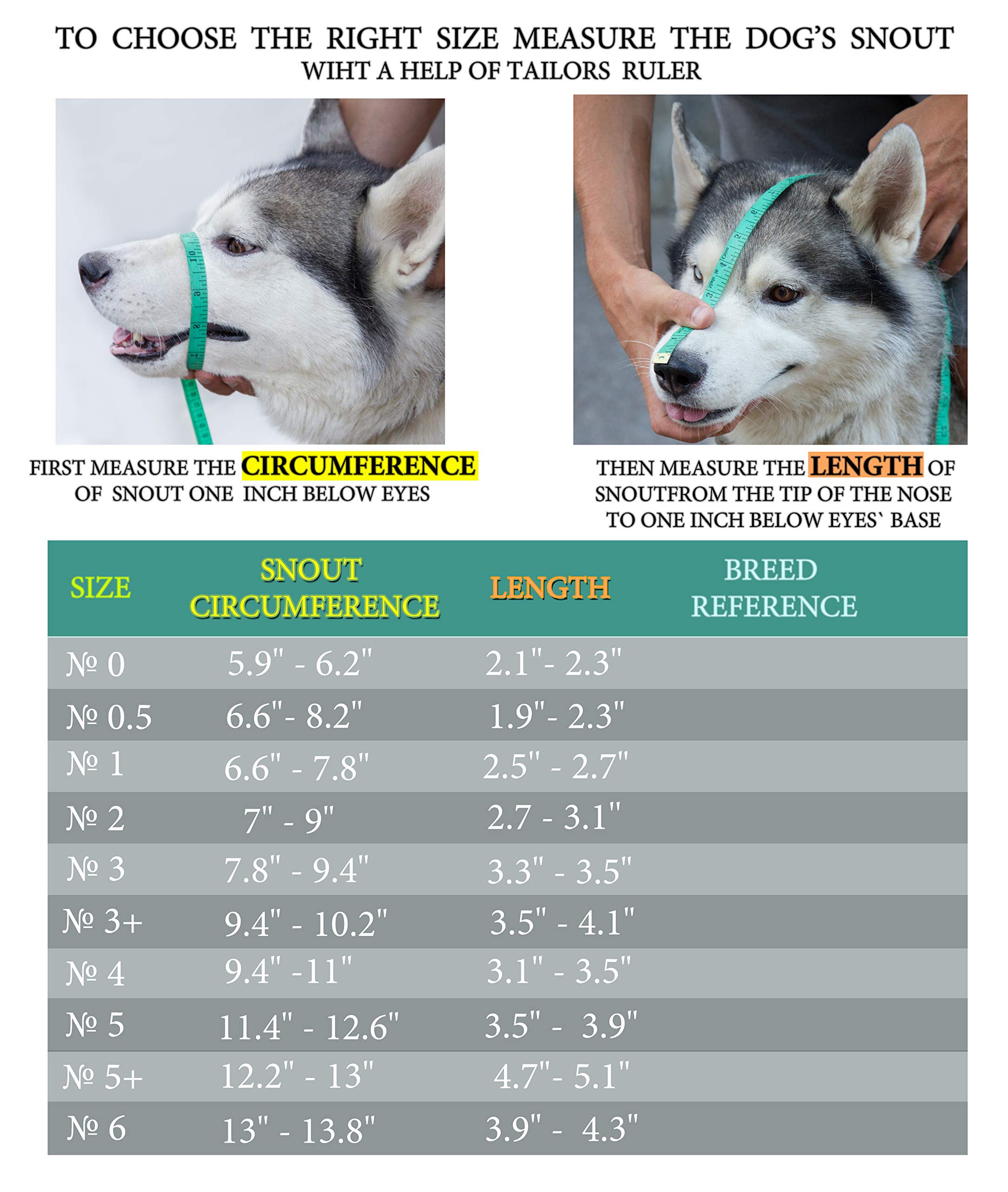 Bozales de Metal Cromado para Perros, Correas de Cuero Ajustables (№3) La Circunferencia es de 19,8-23,8 cm, la Longitud es de 8,3-9 cm