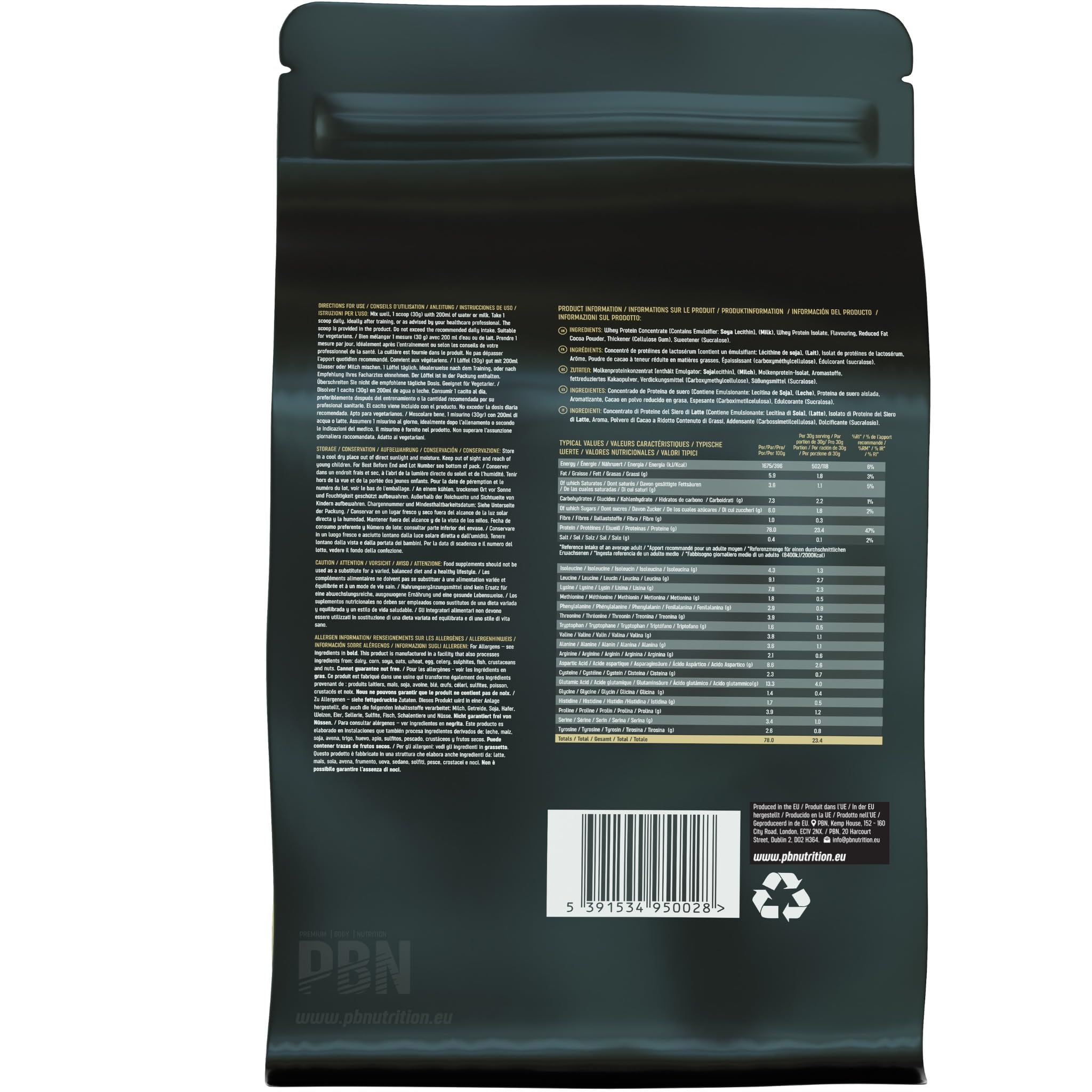PBN - Premium Body Nutrition Protéines Whey 1kg Cookies et Crème, Nouvelle Saveur Améliorée