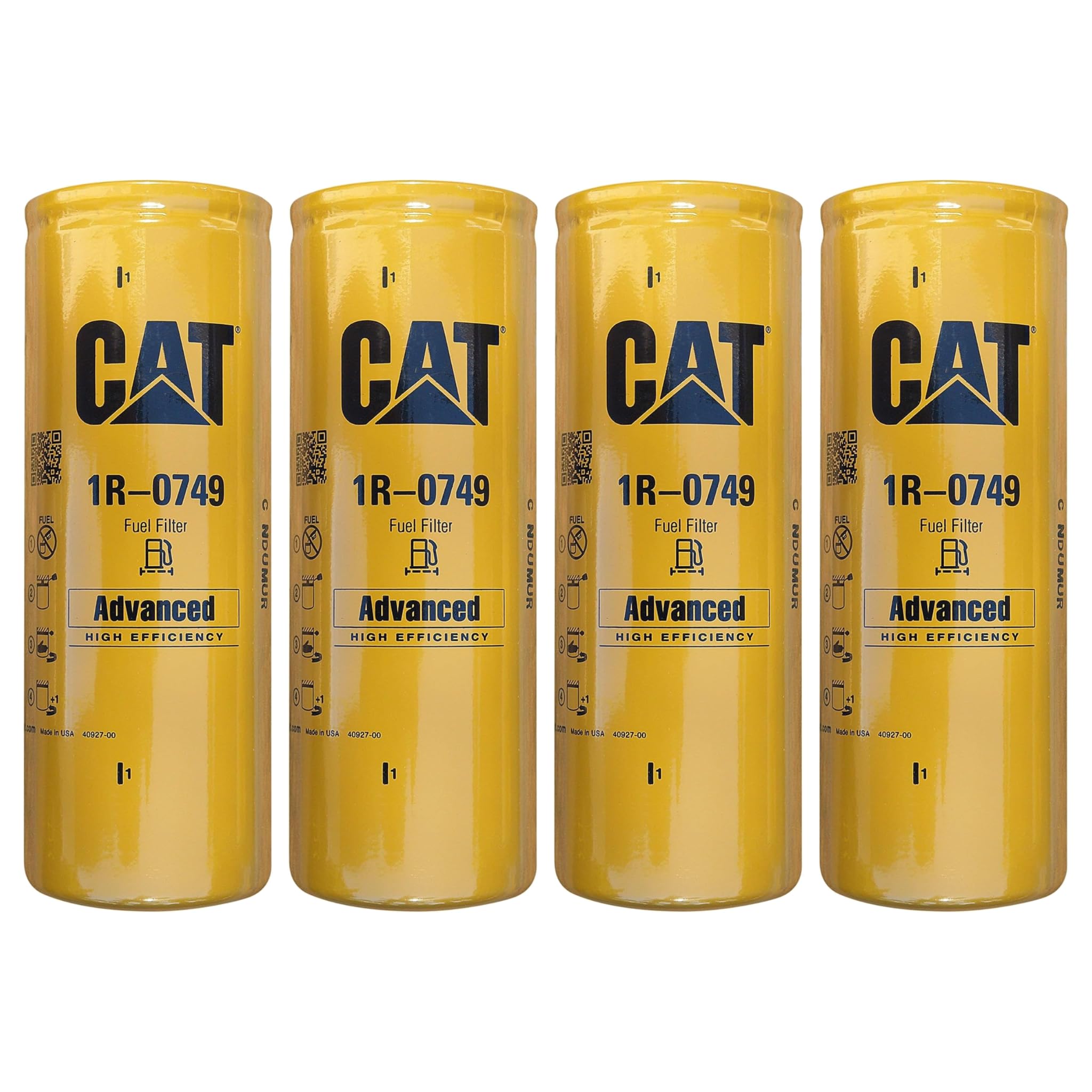 Caterpillar 1R-0749 Advanced High Efficiency Fuel Filter Multipack (Pack of 4)