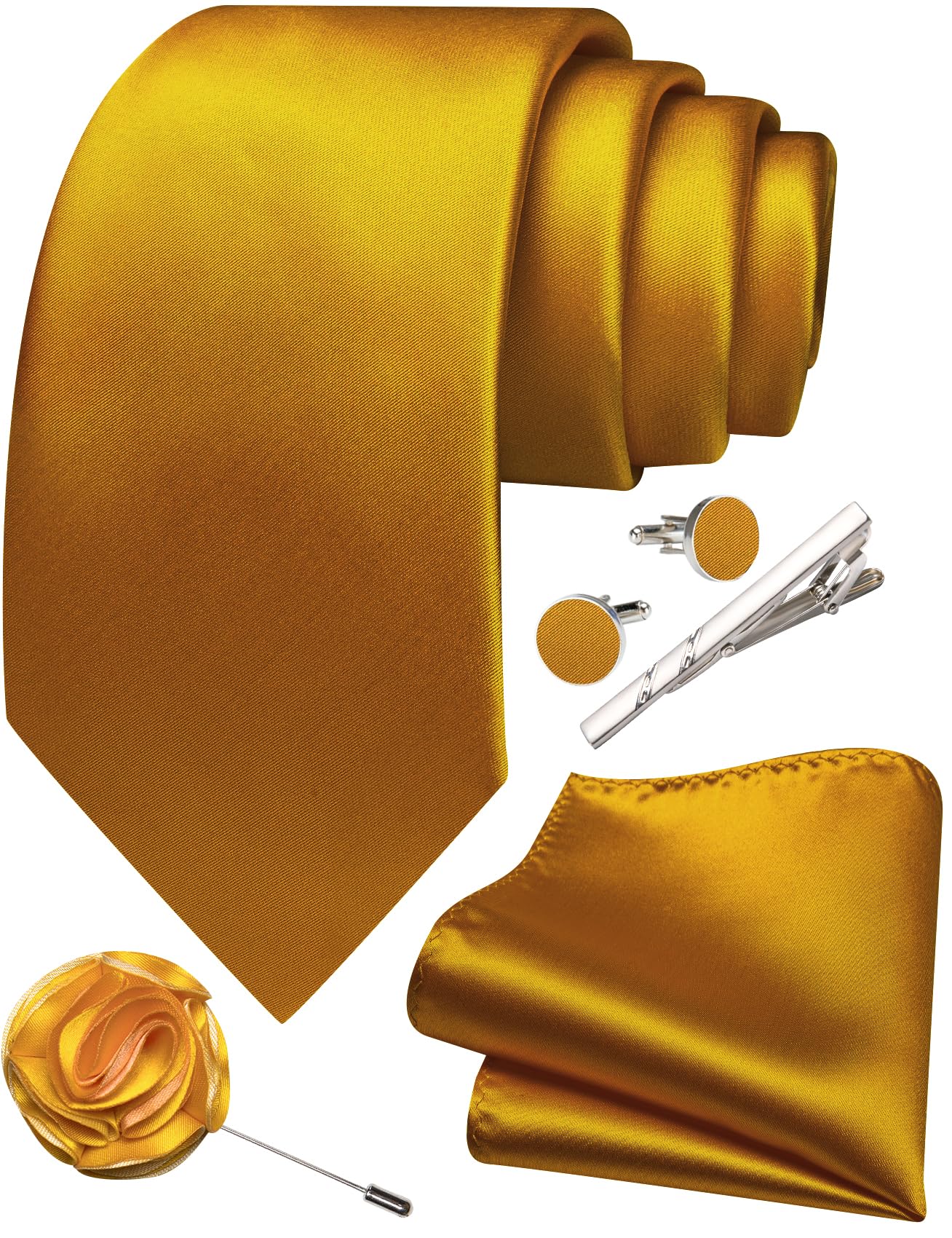 Lot de 5 boutons de manchette carrés pour cravate et poche pour homme