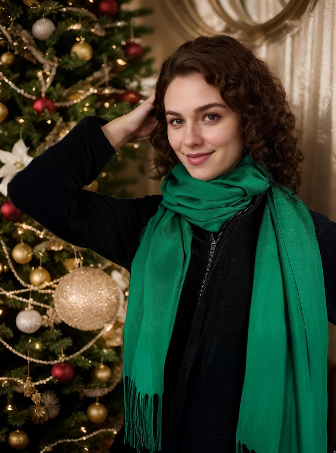 Achillea Soft Silky Pashmina Scarf for Women – Shawl Wrap for Evening Dresses, Bridesmaids, Weddings & Everyday Wear - Image 3