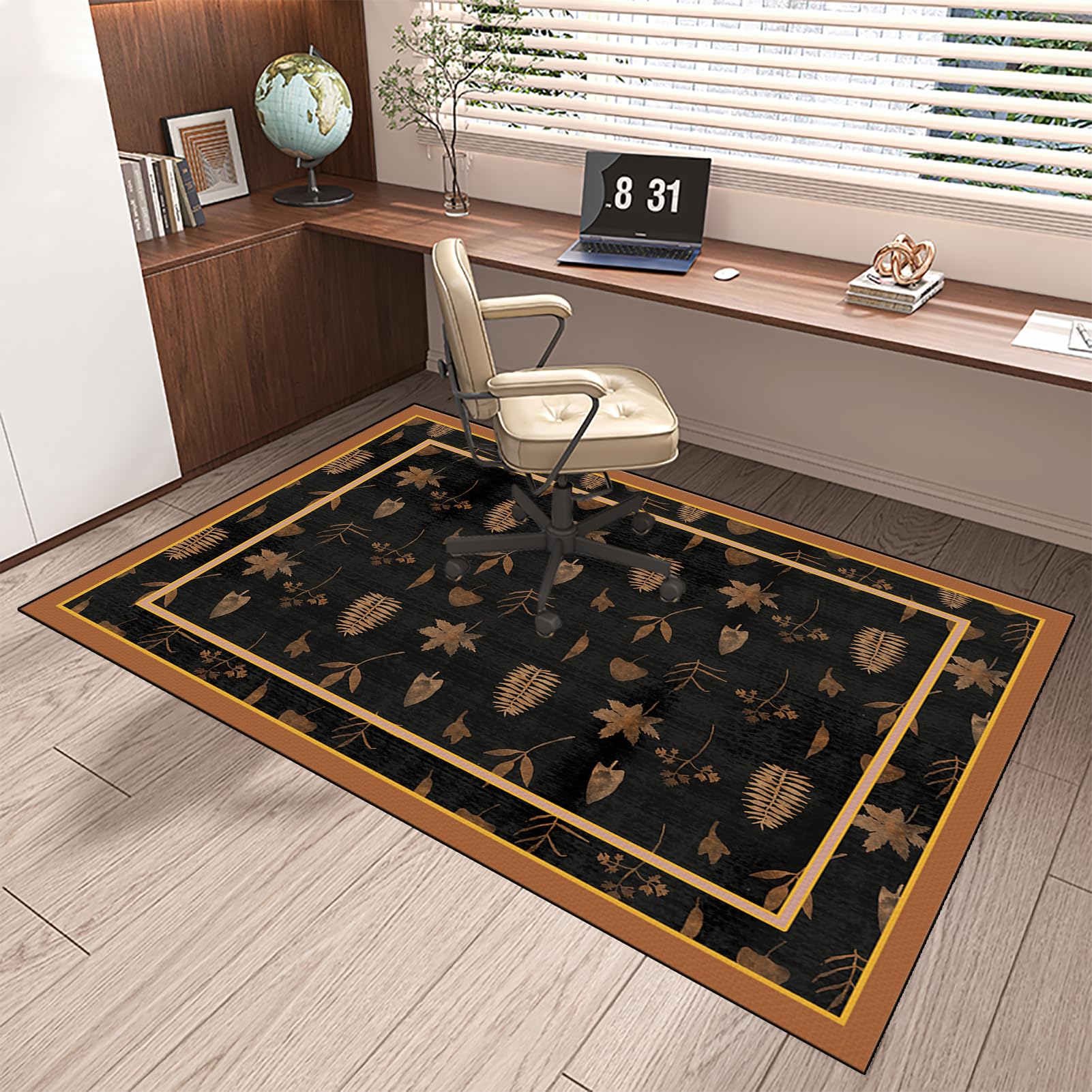 MXOUAJ Office Chair Mat for Carpet Floors Non-slip Gaming Chair Mat for Carpet & Wooden Floors Carpet Protector Chair Mat Easy to Clean Floor Protection Mat for Hard Floors 80 x 160 cm