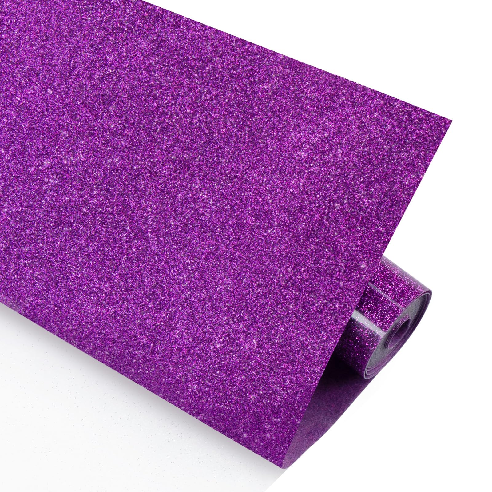 HTVRONT Glitter HTV, 12" x 10ft Purple Glitter HTV Heat Transfer Vinyl