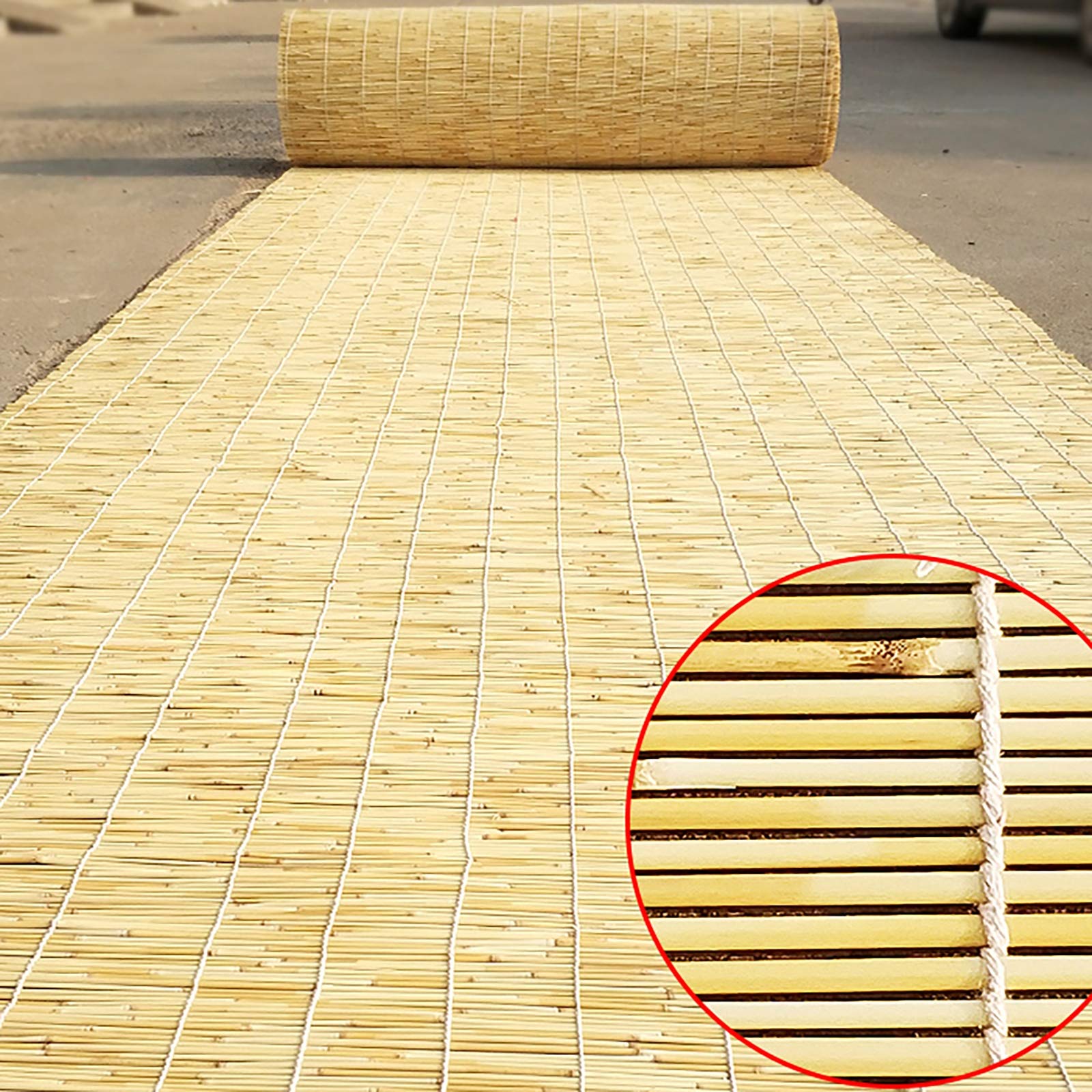 Amazon.de: Bambusrollo Bambus Roll Up Shade, Natrlicher Reed-Rollladen,  Vorhang fr Reed Rollos, Sonnenschutz, ko, Belftung, wasserdicht, fr  Innen, Auen, Kche, Terrasse, anpassbar,130x210cm/51x83in