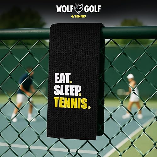 Miniatura 5 de Eat Sleep - Toalla de tenis bordada para hombre, toallas de tenis personalizadas para mujeres, accesorio para cancha de tenis, regalos de tenis