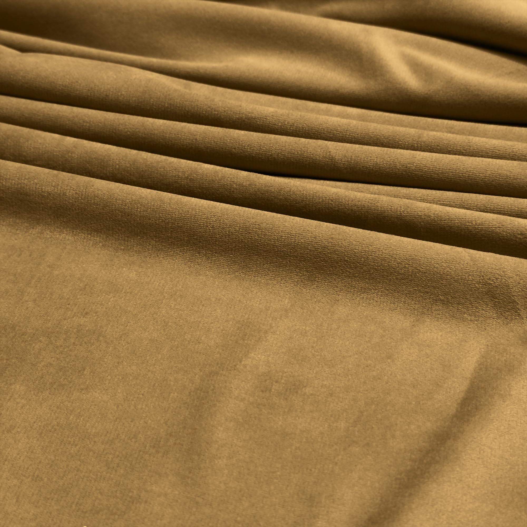 Luxury Velvet Upholstery Fabric – Soft Sheen 100% Polyester, 225 GSM Knitted Backed – Gold – 3 Metre (300cm x 148cm)