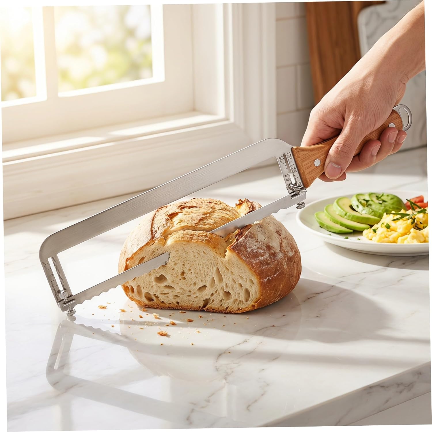 Knife Steel Adjustable Stainless Thickness with Bread Guide