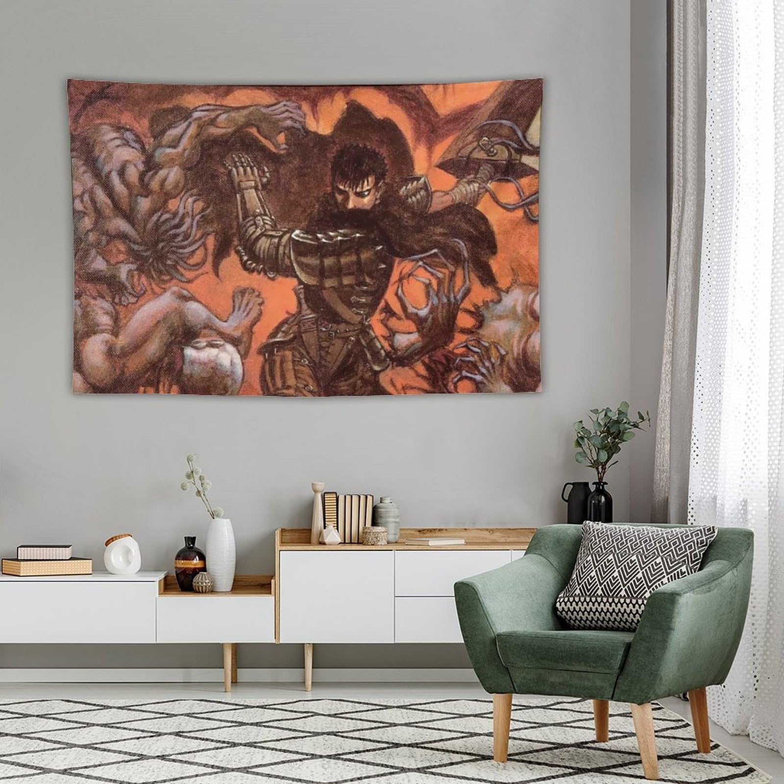 Amazon.co.jp: タペストリー おしゃれ ベルセルク ガッツ かっこいい