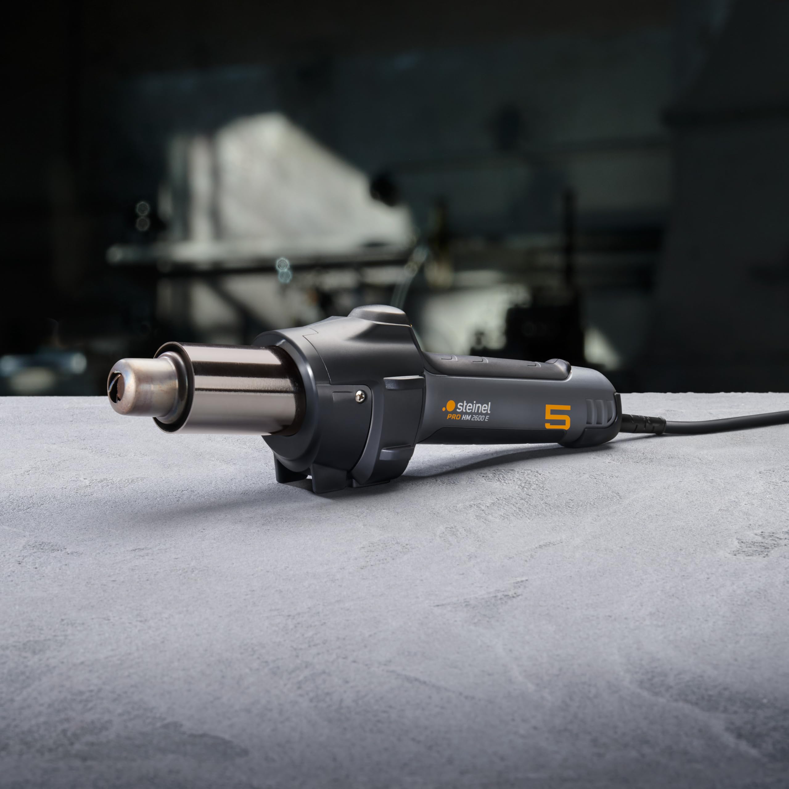 Steinel Heißluftpistole HM 2600 E im Koffer, 2300 W Stab-Heißluftgebläse, Temperatur 50°-620°C, Heißluftfön, bürstenloser Motor