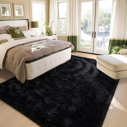 Miniatura 42 de Amearea Alfombra suave y esponjosa de alta calidad, moderna, 5 x 7 pies, alfombras de felpa mullida para sala de estar, dormitorio, habitación