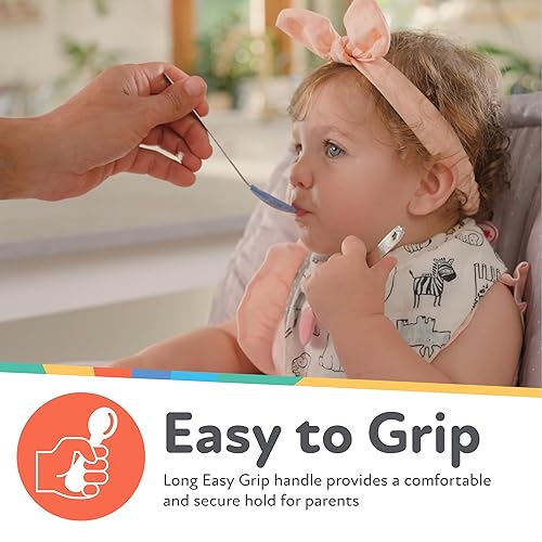 Miniatura 4 de Nuby 2-in-1 Hot Safe Feeding Spoons - (4-Pack) Baby Spoons for Safe Feeding - 4+ Months