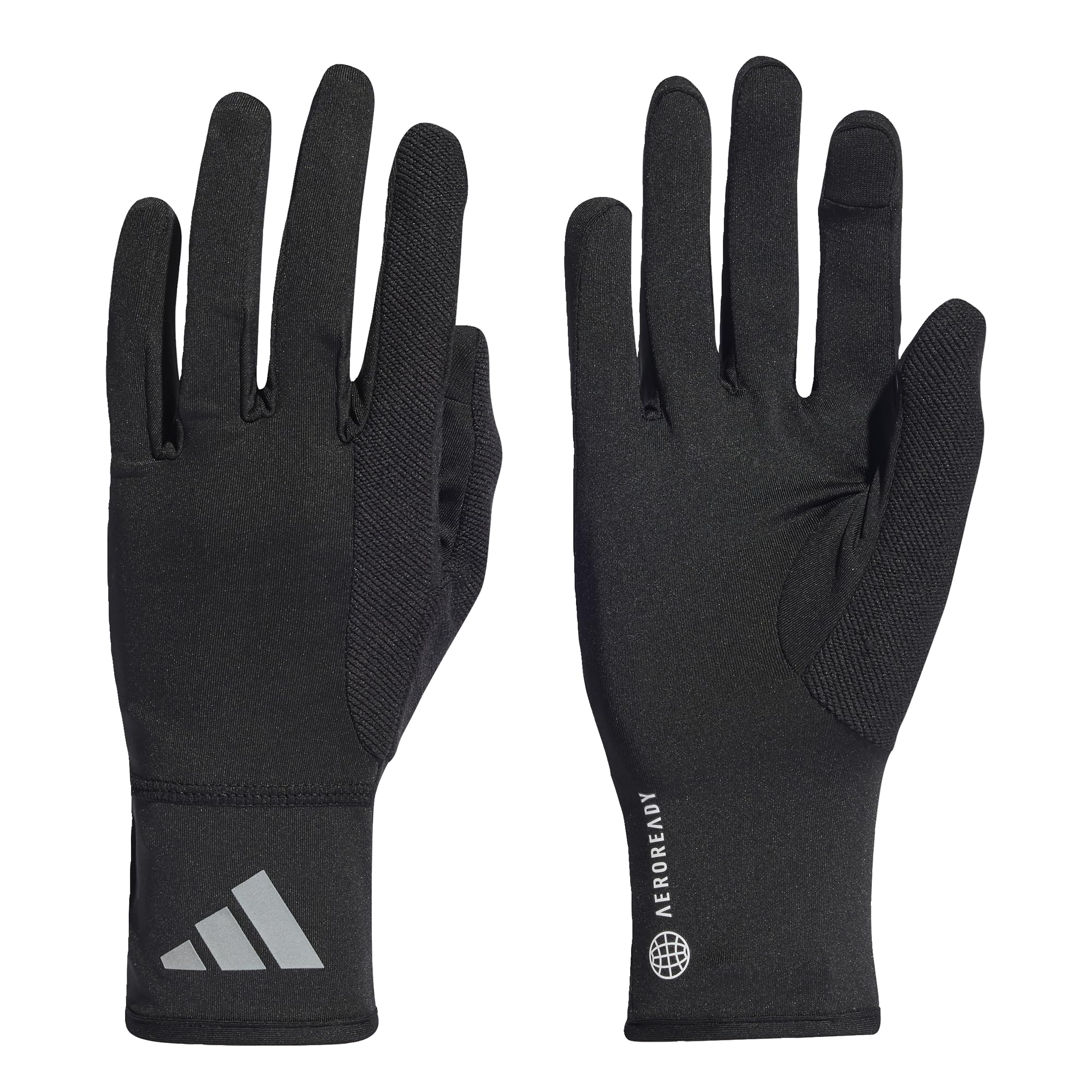 adidas Mixte AEROREADY Gloves, Black/Reflective Silver