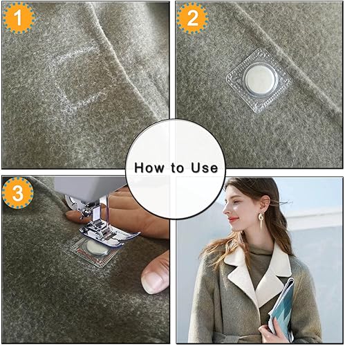 Miniatura 6 de Betoplin Broches magnéticos para coser de 0.787in, 1316 pulgadas, cierres magnéticos ocultos de PVC para bolsos, ropa, bolso