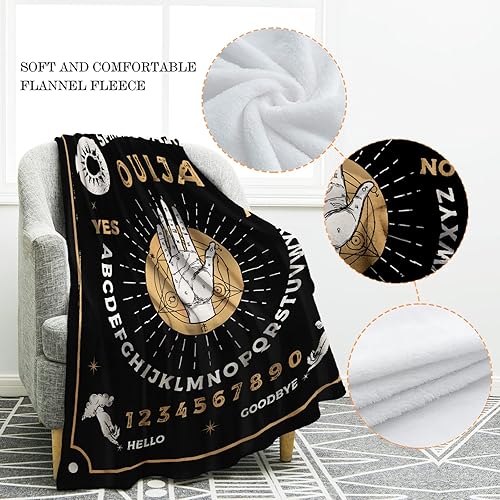 Miniatura 3 de Jekeno Ouija - Manta de tablero de regalo para mujeres, niños y niñas, decoración del hogar, dormitorio, sala de estar, manta suave, acogedora y
