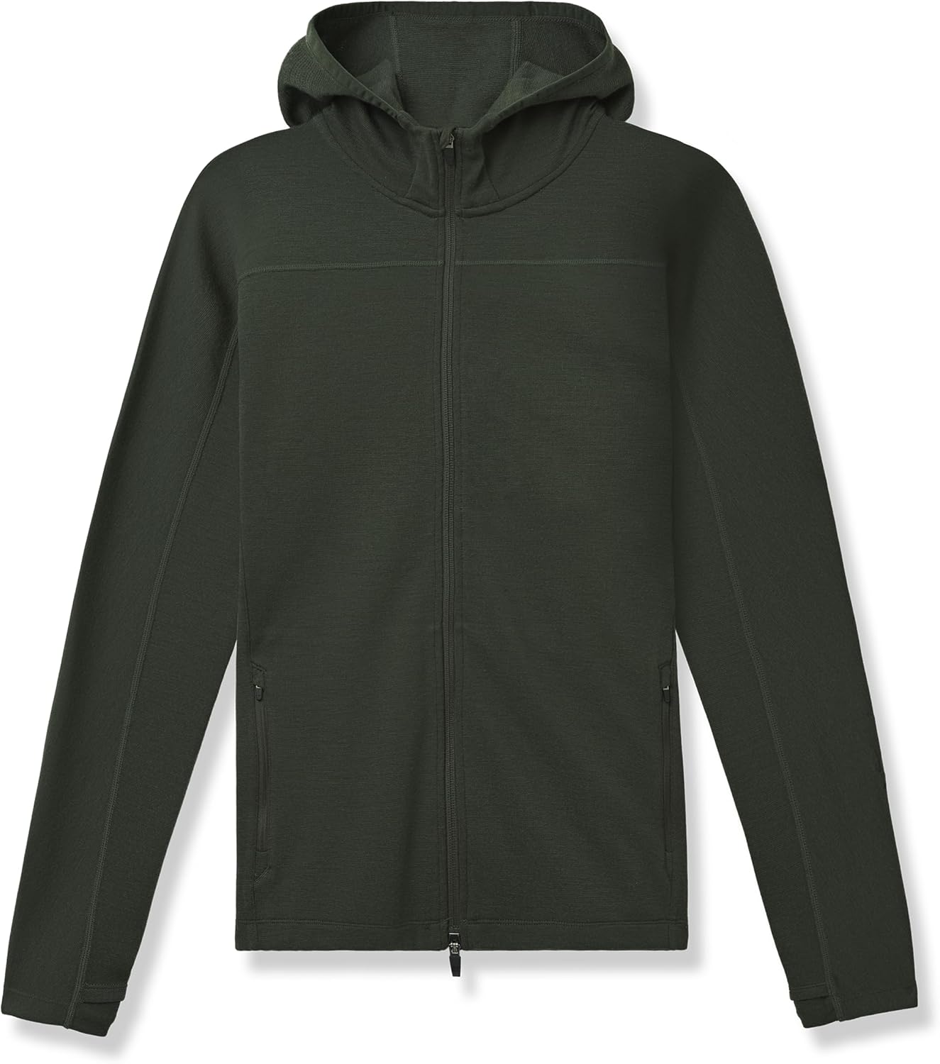 IBEX Merino Wool Women's Shak Hoodoo Hoodie | Full-Zip Mid Layer Jacket with Scuba Hood, Thumbholes & Pockets