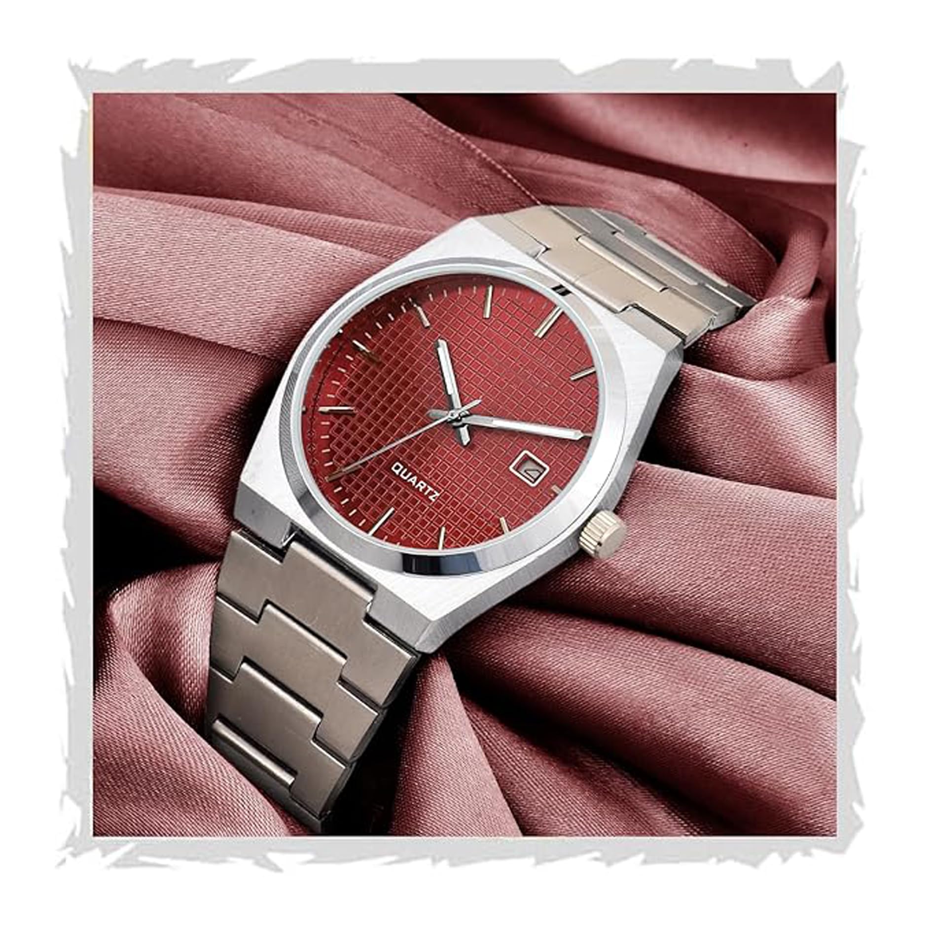 METSPOT Men's Silver Stainless Steel Analog Watch - Image 1