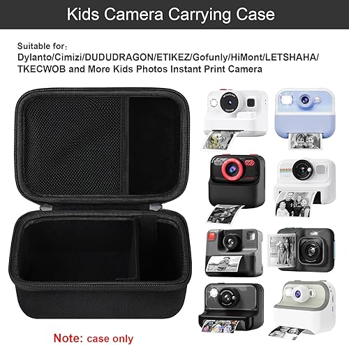 Vista 2 de Elonbo Funda para cámara infantil ESOXOFFORE/Fujifilm/GREENKINDER/Goopow/Gofunly/DUDUDRAGON/Cimizi Kids Instant Print Camera, videocámara digital