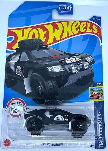 Hot Wheels 2022 - Quemador de arena - Rally Champs25 Negro 195250